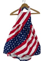 American Flag Dress 10 Girls Halter Neck Layered Petticoat July 4th Memo... - $46.57