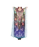 Women Kaftan Kimono Beach Dress Cover UP Maxi Dress Beachwear Boho Holid... - $46.94 CAD
