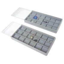 18 Compartment Storage Tray Gems Diamonds Findings Jewelry Bead Box 2Pcs - $11.51