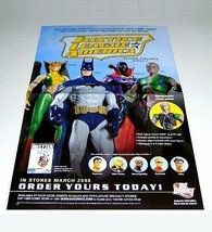 2008 JLA 17x11 inch DC Comics Direct action figure promo poster: Batman,Hawkgirl - £17.14 GBP