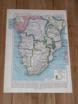 1925 Vintage Map Of South Africa / Congo Tanganyika Namibi A Kenya - £14.11 GBP
