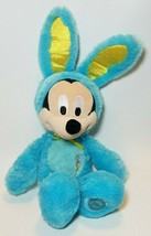 Disney Mickey Mouse Plush Easter Bunny Ears Turquoise Blue 18in. Spring  - $14.80