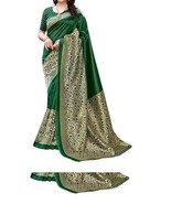 Art Silk Saree Sari Indian Ethnic Blouse Piece Maxi Women Dress Free Shi... - $37.95 CAD