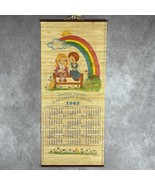 Vintage 1985 Rainbow Calender Wooden Bamboo Hanging Calendar Sunshine Ki... - $326.71 MXN