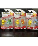 Jazwares Pokemon Battle Figures 2 Packs Pikachu Charmander Squirtle and ... - £50.99 GBP