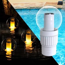 Pool Chlorine Floater, Chlorine Dispenser With Solar Pool Lights Ball, E... - £34.84 GBP
