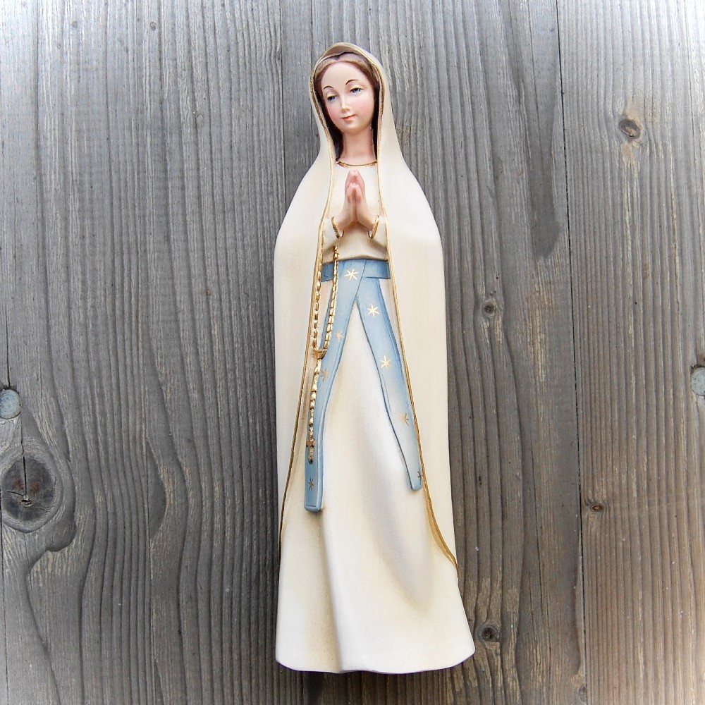 Our Lady of Lourdes Wooden Statue ornament decoration, Saint Sacred statues, - $24.27