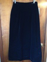 Lloyd Williams Vintage Skirt Black Velvet Cotton  Maxi Skirt Size 14 NWT - $49.50