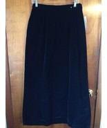Lloyd Williams Vintage Skirt Black Velvet Cotton  Maxi Skirt Size 14 NWT - £39.45 GBP