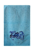 Betsy Drake Blue Script Octopus Kitchen Towel - £23.67 GBP