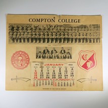 1958 Compton College Tear-Off Wall Calendar Comettes Tartar Knights Vintage - $29.70