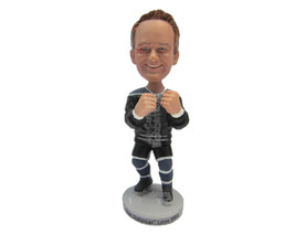 Custom Bobblehead Big Hand Ice Hockey Player Ready To Punch The Crap Out Of You  - £71.31 GBP