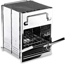 Zento Deals Wood Burning Folding Camp Stove, Stainless Steel,, Small Por... - $779.16 MXN
