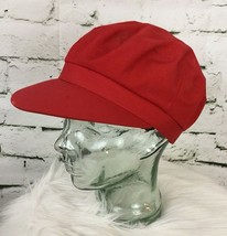 Importina Vintage Red Womens Cabbie Hat Cap 70&#39;s Flaw - £7.11 GBP