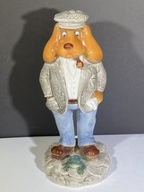 Vintage Mc Dog Collection Figurine Gentleman Farmer 1984 Dog Frog - £9.53 GBP