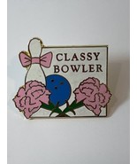 Vintage Classy Bowler Womens Bowling Lapel Pin 3/4” Inch - $19.03