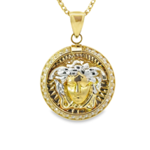 10K Gold Two Tone Medusa Head Charm - £87.92 GBP