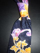 Yates &amp; Co London Versace inspired silk screen tie, handmade England, fr... - $69.50
