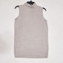 Joseph A. Women&#39;s Silver Knit Sleeveless Turtle Neck Sweater Top NO SIZE TAG - £12.13 GBP