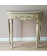 Beautiful Vintage Shabby Chic 31 1/2&quot; x 12 1/2&quot; x 31 1/2&quot; Console Table ... - £140.55 GBP