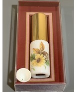 porcelain handpainted flowers pocket perfume bottle Made in Austria - $41.35 CAD