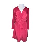 TOPSHOP RED V NECK TIE FRONT CROSSOVER LONG SLEEVE MINI DRESS WOMEN SIZE 4 - $172.83 MXN