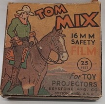Keystone Cowboy Tom Mix 16mm film for toy projector. Vintage - $50.00
