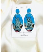Statue of liberty clay earrings, New York statue earrings, New York City... - £117.95 GBP