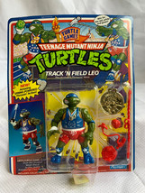 1992 Playmates Toys Tmnt "Track 'n Field Leo" Action Figure In Blister Pack - $59.35