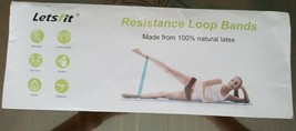 Letsfit Resistance Loop Excercise Bands Home Fitness Pink Standard JSD02... - $18.59