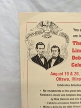 Ottawa Illinois The 3rd Annual Lincoln-Douglas Debate Celebration Flyer ... - $49.49