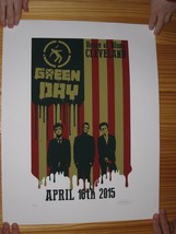 Green Day Poster Silk Screen Signed Numbered House Of Blues Cleveland April 2015 - £211.20 GBP