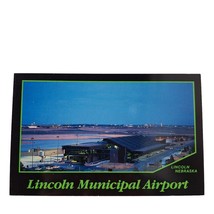 Postcard Lincoln Municipal Airport Lincoln Nebraska Chrome Unposted - £5.34 GBP