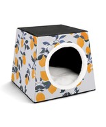 Mondxflaur Retro Lemon Cat Beds for Indoor Cats Cave Bed 3 in 1 Pet House - £26.43 GBP