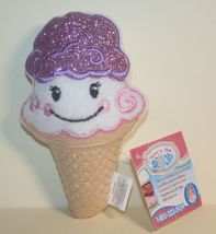 Rhode Island Novelty Small Purple Glitter Ice Cream Cone Plush with Tag - £2.41 GBP