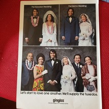 RARE Print Ad 1972 Advertisement Gingiss Eskimo Hawaiian Pierre Cardin Cologne - £11.91 GBP