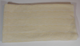 Honey Baby Receving Blanket 26in Yellow Striped Sweet Essentials Lovey White - £6.34 GBP