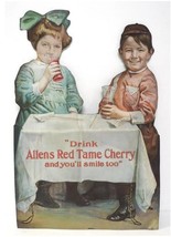 Allens Red Cherry Soda Laser Cut Image Metal Advertisement Sign - $59.35