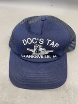 Vintage Doc&#39;s Tap Lounge SnapBack Trucker Hat Cap Clarksville Iowa Bar P... - $18.13