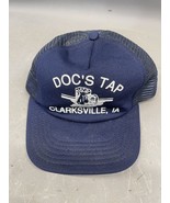 Vintage Doc&#39;s Tap Lounge SnapBack Trucker Hat Cap Clarksville Iowa Bar P... - $18.13