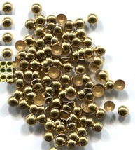 DOME Smooth Nailheads 3mm GOLD color Hot Fix   2 gross 288 pieces - £4.53 GBP