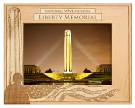 National WWI Museum Liberty Memorial Laser Engraved Wood Picture Frame (5 x 7) - £23.17 GBP