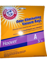 Arm and Hammer Vacuum Bags Hoover A Odor Eliminating 3 Bags NEW - £5.98 GBP