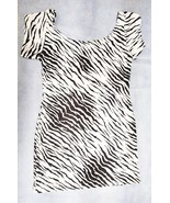 Short Sleeve Zebra Print Tunic top Mini Dress Size S/M - $24.99