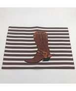 Cowboy Boot and Stripes Printed Placemat 13x19 inches - $145.56 MXN