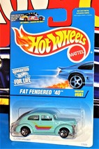 Hot Wheels 1997 Mainline #607 Fat Fendered &#39;40 Aqua w/ 5SPs China Base - £4.67 GBP