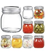 YEBODA 9 Pack Wide Mouth Mason Jars 10 oz Glass Canning Jars with Airtig... - £23.71 GBP