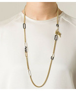 Marc Jacobs Necklace Stationary Bubble Medley Gold Black White Silver Ne... - £69.63 GBP