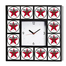 Texaco Gas Oil Retro Look Advertising Promo Garage Clock 10.5&quot;. Not $65 - £26.08 GBP