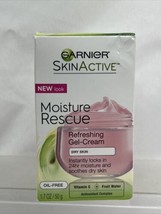 Garnier Moisture Rescue Gel-creme Sooth Dry Face Oil Free Vitiman C 1.7 Oz Jar - $8.07